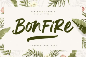 Bonfire Brush Font