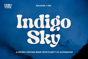 Indigo Sky Font