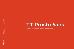 TT Prosto Sans Font