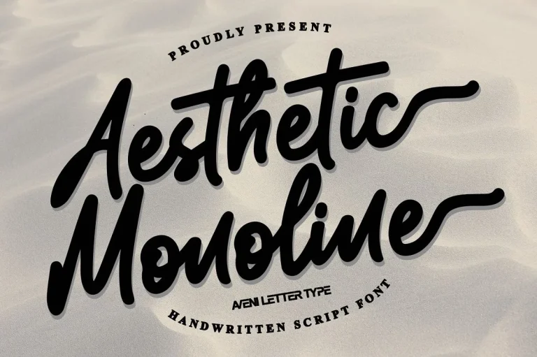 Aesthetic Monoline Font Free Download