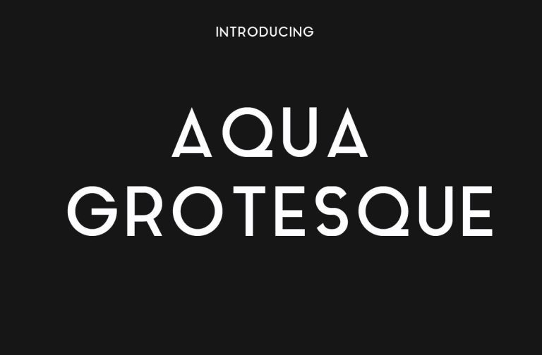 Aqua Grotesque Font Free Download