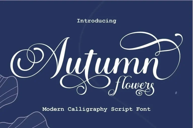 Autumn Flowers Font Free Download