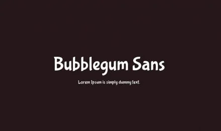 Bubblegum Sans Font Free Download