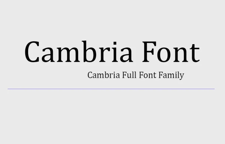 Cambria Font Free Download