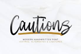 Cautions Brush Font Free Download