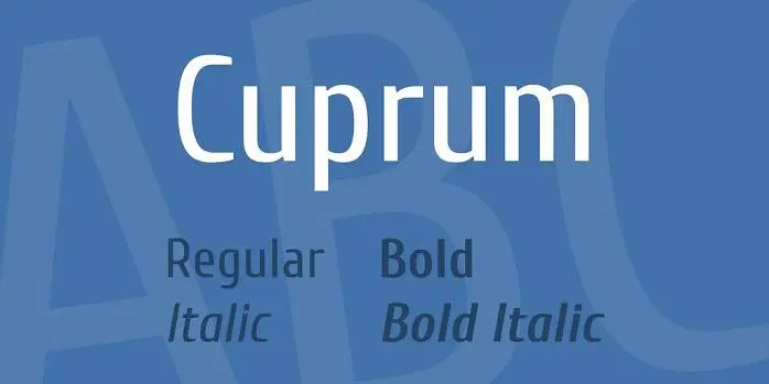Cuprum Font Free Download