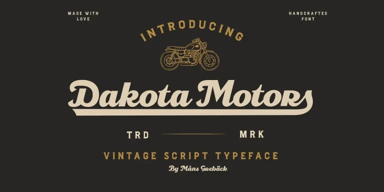 Dakota Motors Font Free Download