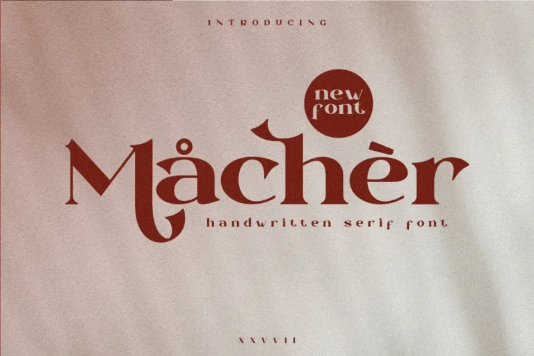 Macher Font Free Download