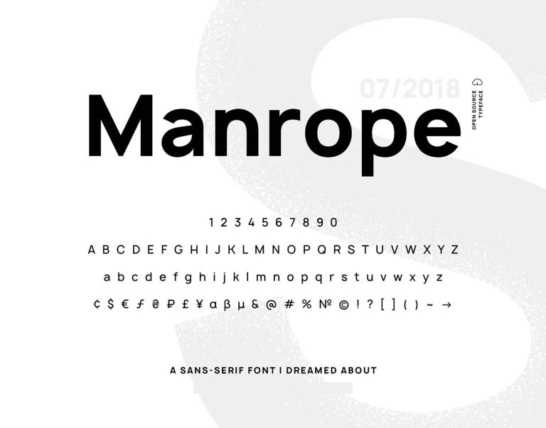 Manrope font Free Download