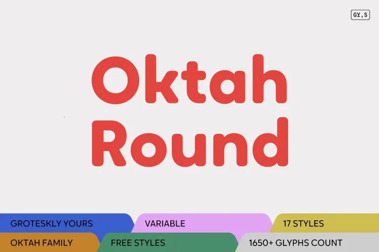 Oktah Round Font Free Download