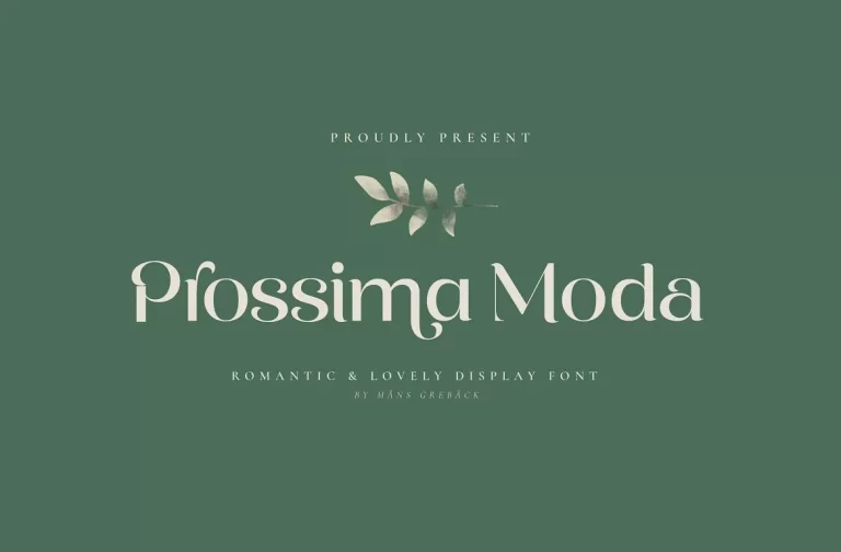 Prossima Moda Font Free Download