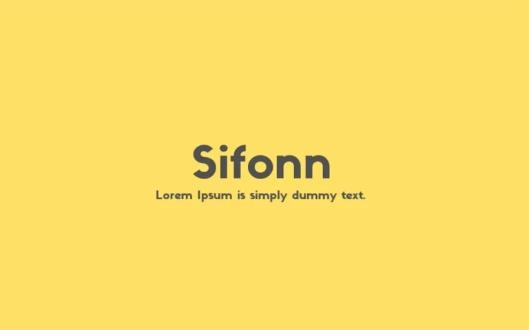 Sifonn Font Free Download