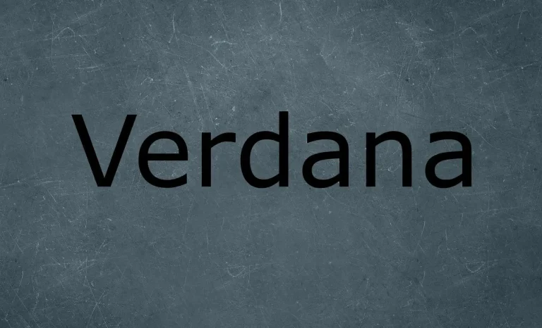 verdana Font Free Download