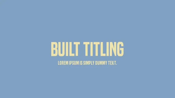 Built Titling Font Free Download