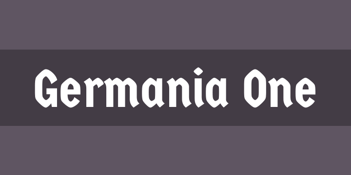 Germania One Font Free Download
