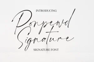 Ponpewd Signature Font Free Download